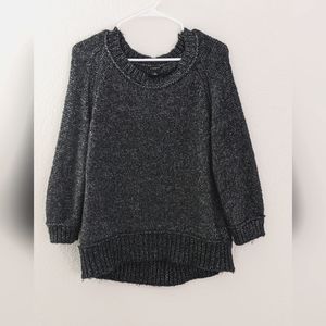 Ann Taylor Gray and Silver Sweater